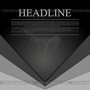 Dark grey corporate tech background - vector image