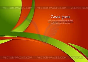 Abstract bright contrast wavy corporate background - vector clipart