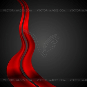 Dark red futuristic waves background - royalty-free vector image