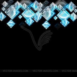 Abstract glossy squares background - royalty-free vector clipart