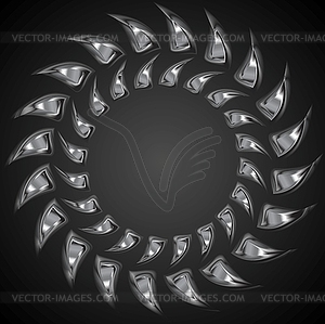 Абстрактный металл форма логотипа фон - клипарт в векторном формате