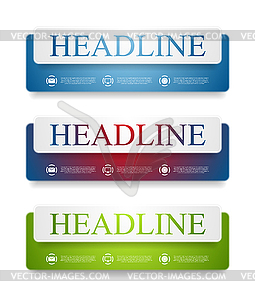 Abstract web headers design. banners - vector clipart