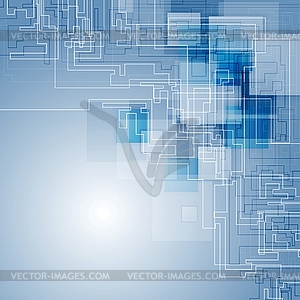 Abstract blue hi-tech background - vector image