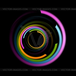 Абстрактный красочный водоворот круг логотип - клипарт Royalty-Free