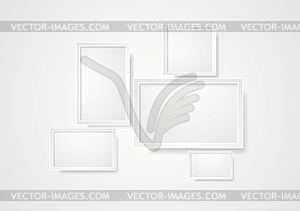 Blank grey frame abstract background - vector clip art