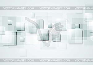 Abstract grey hi-tech background with squares - vector clipart