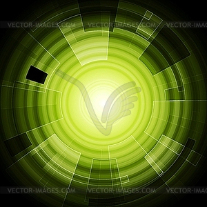 Green hi-tech background - vector image