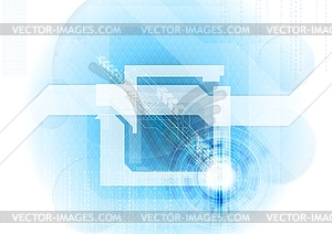 Abstract blue tech background - vector clip art