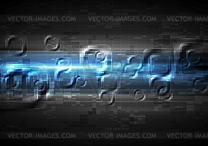 Abstract glow blue tech background - vector image