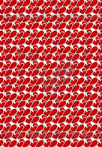 Abstract red hearts Valentine pattern - vector clipart