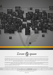 Abstract corporate tech flyer design - vector clipart