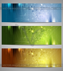 Bright technology banners - vector clipart / vector image