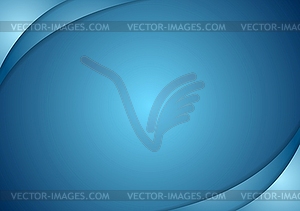 Abstract blue wavy background - vector clip art