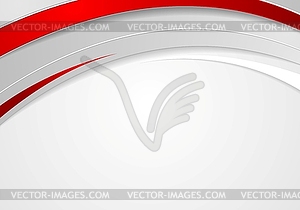 Abstract corporate red waves design - vector image
