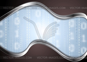 Abstract technical background with metal wave - vector clip art