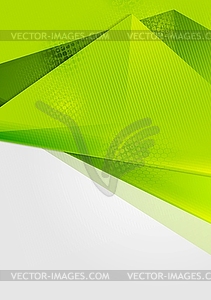 Bright green abstract flyer design - vector clip art