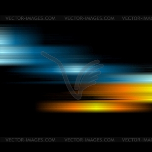 Glow shiny blue and orange stripes background - vector image