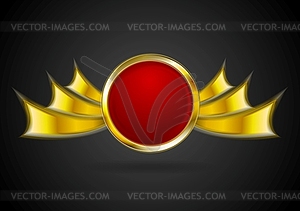 Bright golden logo element - vector clip art