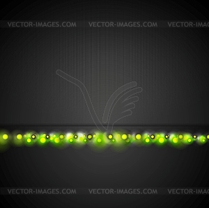 Dark background with green shiny light - vector image