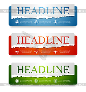 Abstract web headers design. banners - vector clip art