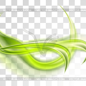 Abstract bright green waves design - vector image