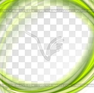 Abstract bright green waves design - vector clip art