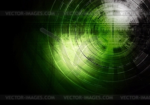 Dark green technology background - vector image