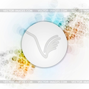 Colorful hi-tech background with blank circle - vector clipart