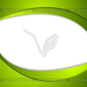 Abstract green wavy background - vector clipart