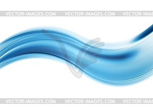 Abstract smooth blue wavy background - vector image