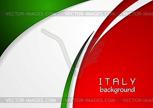 Corporate wavy abstract background. Italian colors - vector image