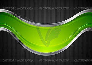 Bright background with metallic waves - vector clipart