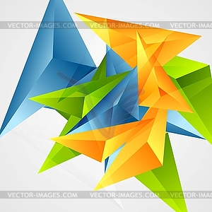 Bright triangle shapes background - vector clip art