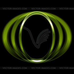 Green shiny circle logo design - vector clip art