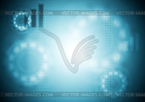 Blue tech blurred background - vector clipart