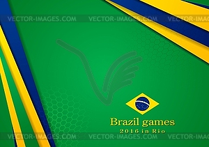 Background in Brazilian colors - vector image