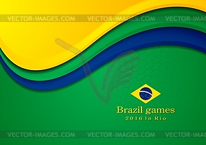 Background in Brazilian colors - vector clip art