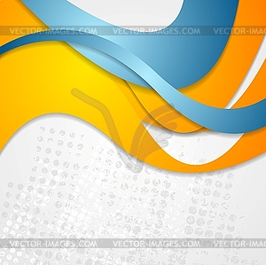 Abstract corporate wavy grunge background - vector image