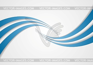 Abstract blue wavy design - vector image