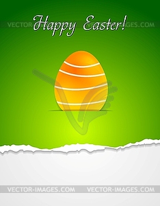 Easter egg green background - vector clipart