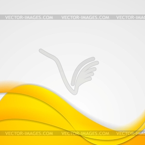 Bright yellow waves corporate design - vector clipart