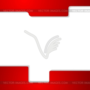 Red and white corporate modern background - vector image