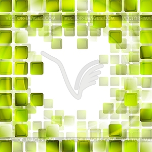 Green Tech квадратов - векторный эскиз