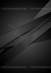 Black stripes tech background - vector image