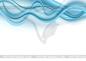 Bright blue waves abstract background - vector clipart