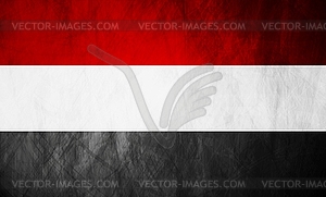 Республика гранж флаг Йемена - изображение в векторе / векторный клипарт