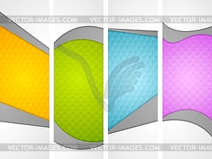 Abstract wavy corporate vertical banners - vector clipart