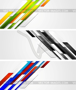 Abstract banners with geometric shapes - vector image