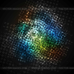 Colorful dark grunge halftone texture background - stock vector clipart