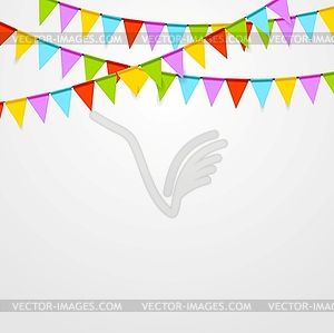 Party flags celebrate bright abstract background - vector image